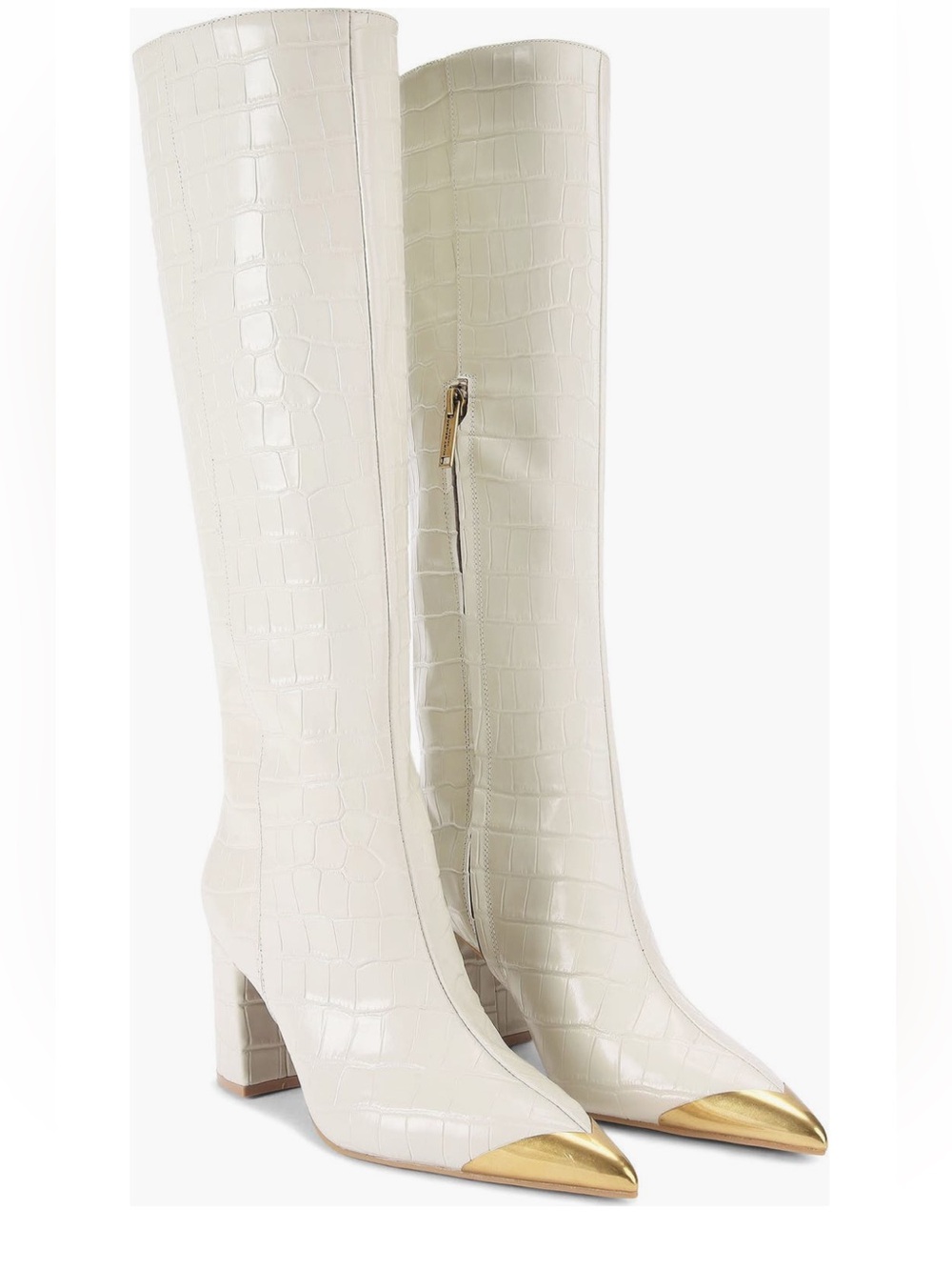 Kurt Geiger Women’s Regent Patent Leather Croco Knee High Boots Size 6